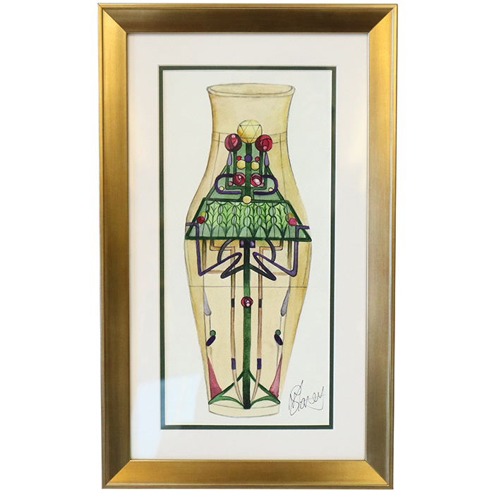 Triangle Tree - Vase + Watercolour